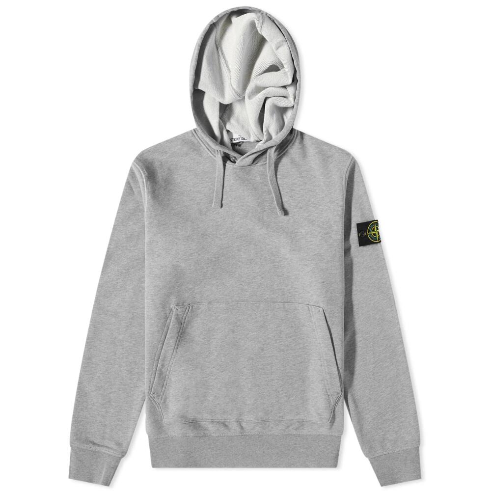 Stone Island Men's Garment Dyed Popover Hoodie in Grey Marl Cover