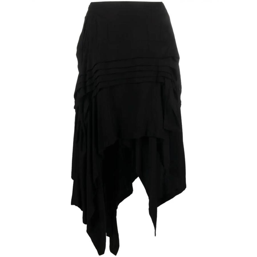 Yohji Yamamoto Ladies Horizontal Pintuck Skirt Cover