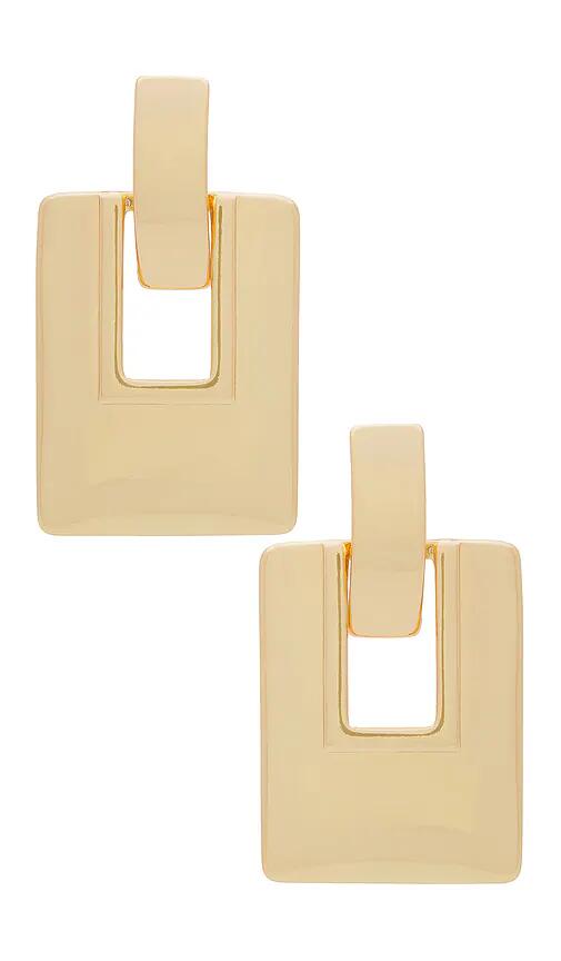 Amber Sceats Anusha Earrings in Metallic Gold Cover