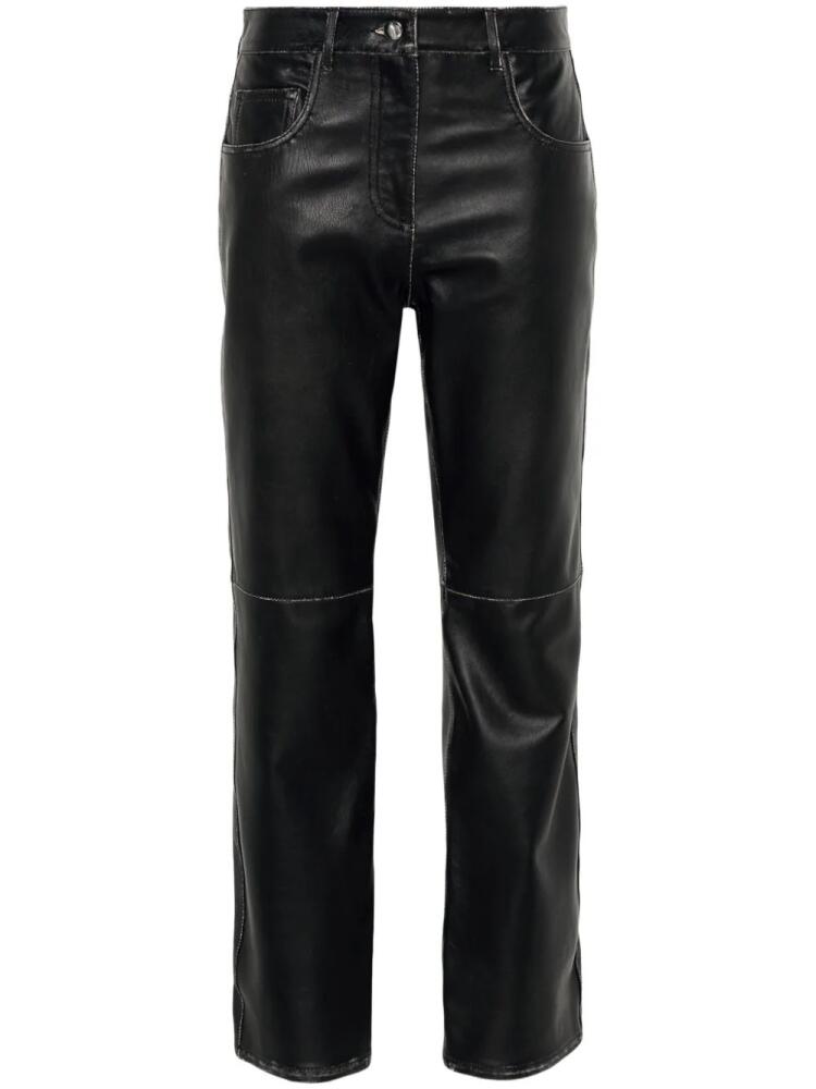 Victoria Beckham cropped leather trousers - Black Cover