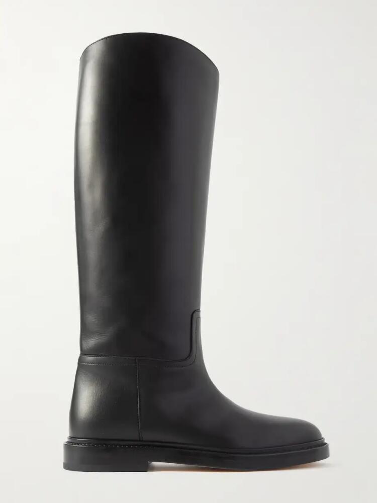 LEGRES - 80 Leather Knee Boots - Black Cover