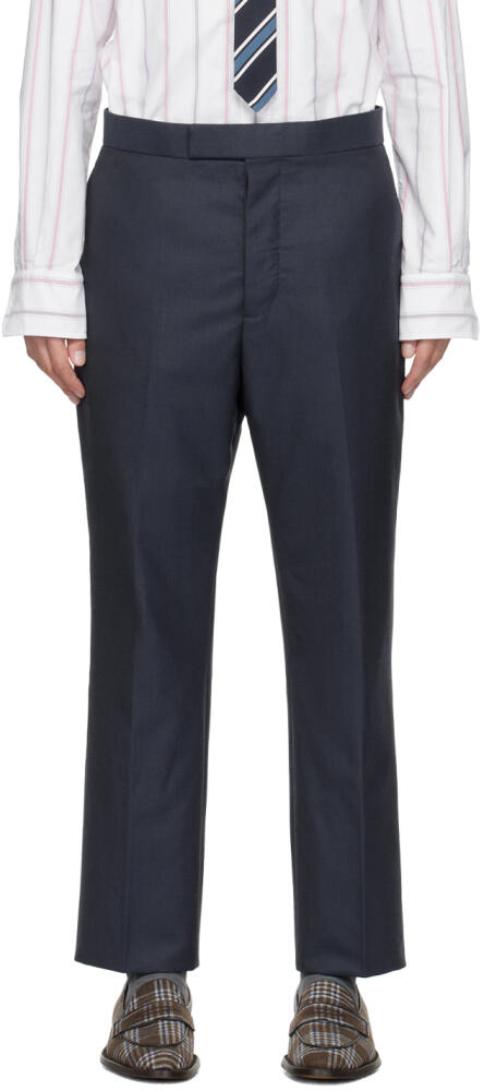 Thom Browne Navy Backstrap Trousers Cover