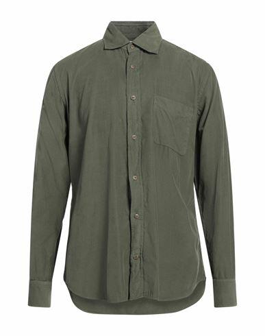 Glanshirt Man Shirt Military green Cotton Cover