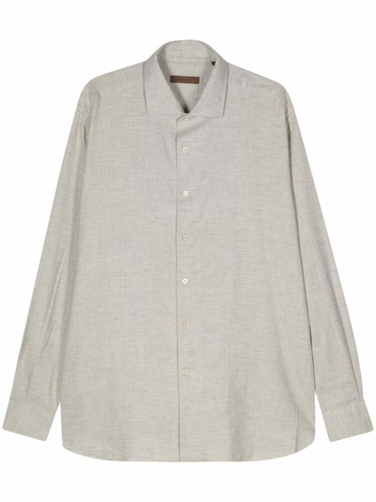 Corneliani herringbone mélange shirt - Grey Cover