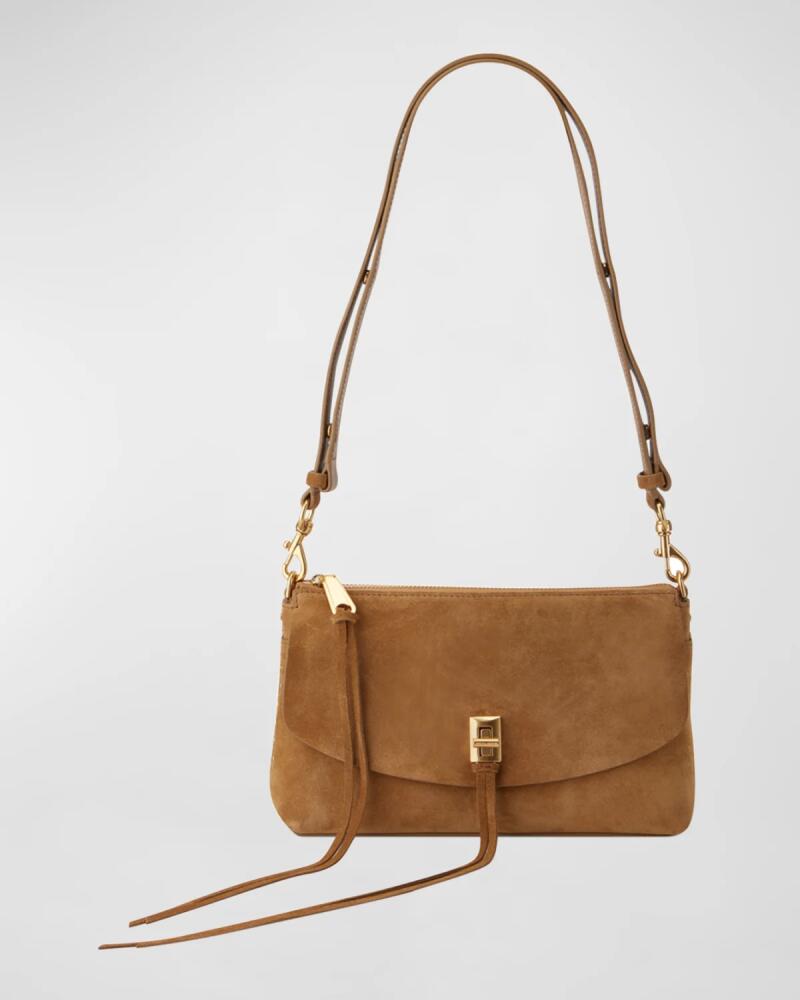 Rebecca Minkoff Darren Zip Suede & Leather Crossbody Bag Cover