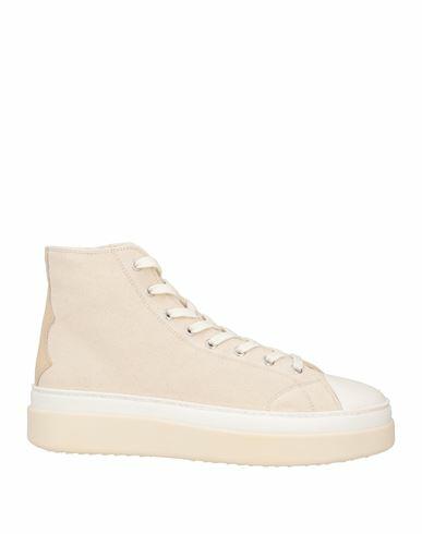 Isabel Marant Man Sneakers Beige Cotton, Soft Leather Cover