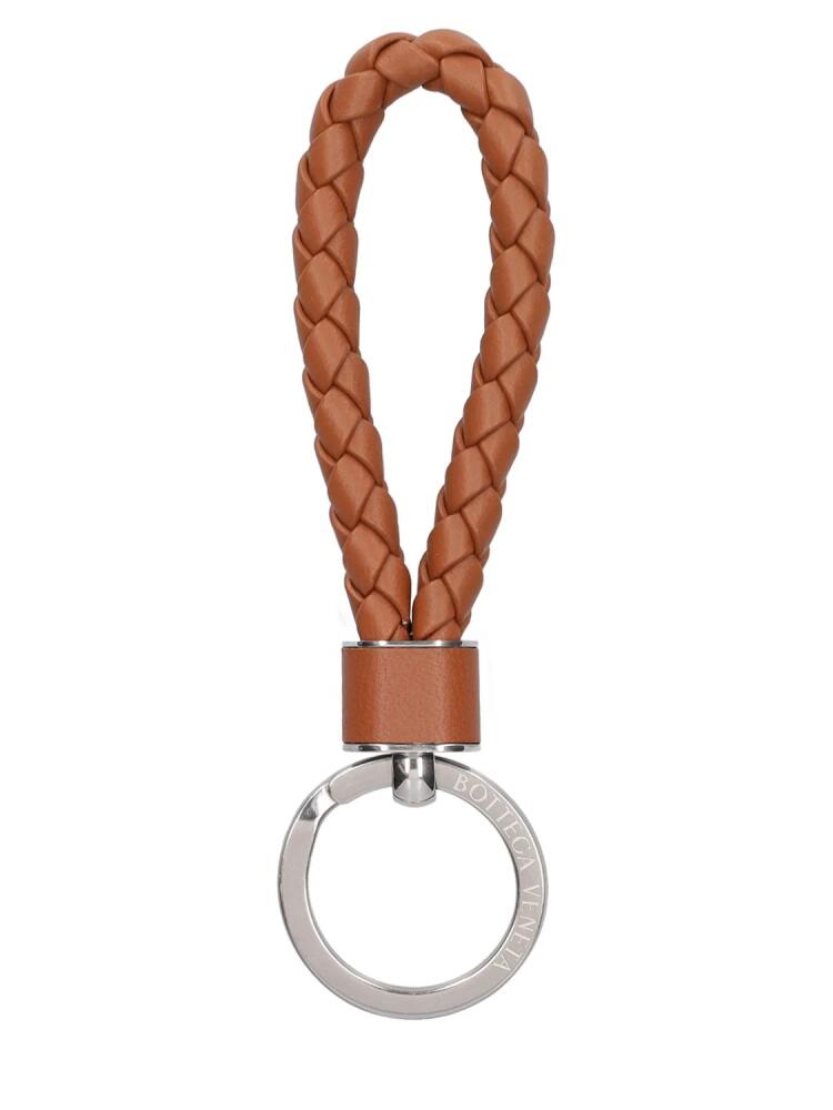 BOTTEGA VENETA Intreccio Leather Key Ring Cover