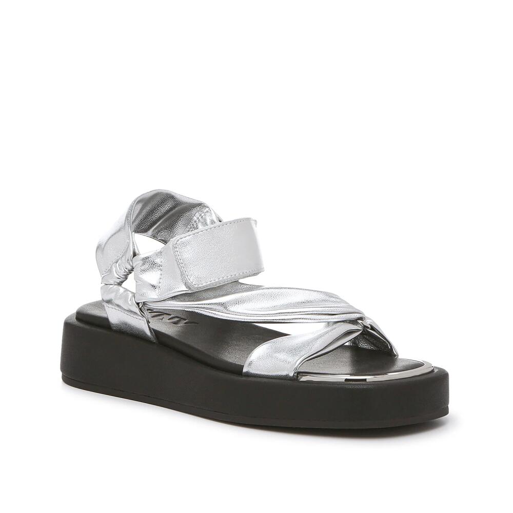 DKNY Lollie Sport Wedge Sandal | Women's | Silver Metallic Cover