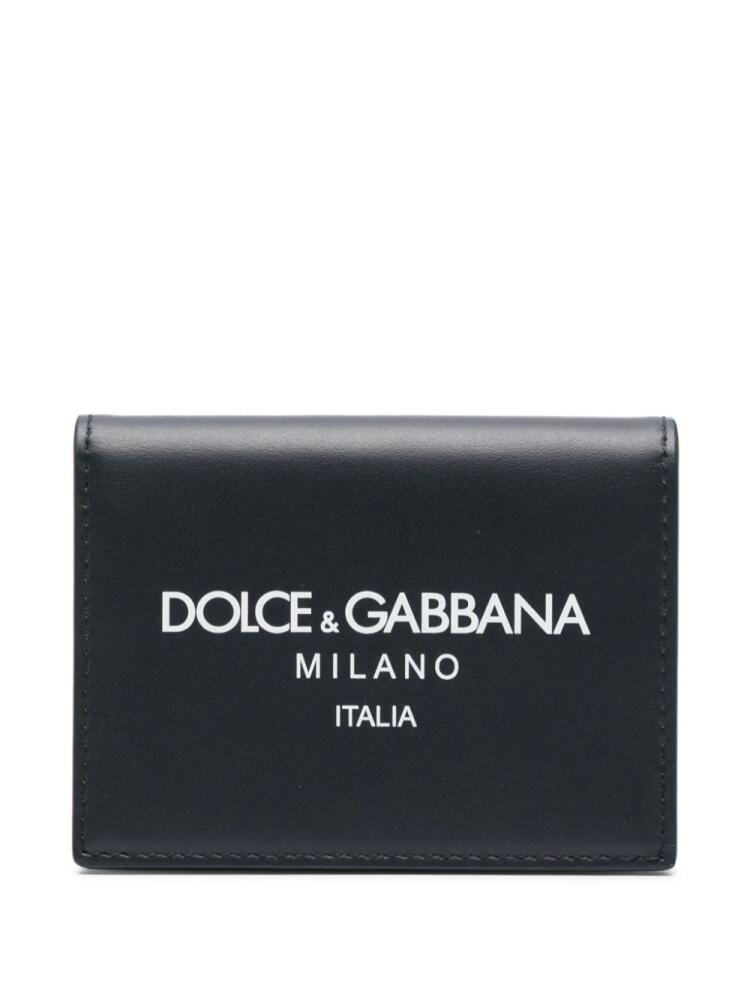 Dolce & Gabbana logo-print leather wallet - Blue Cover