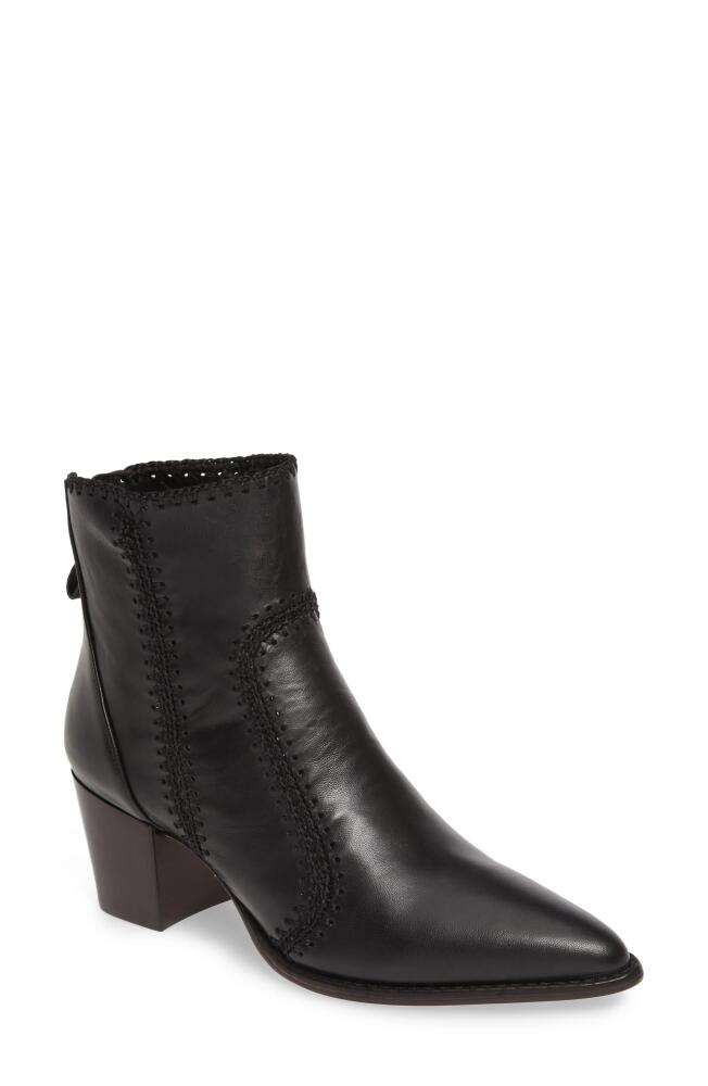 Alexandre Birman Benta Pieced Bootie in Black Leather Cover