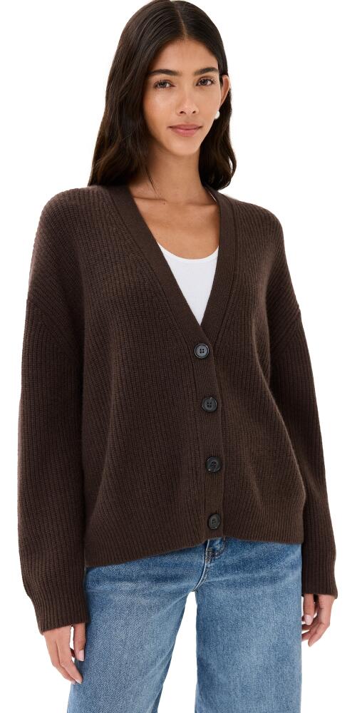 Jenni Kayne Cropped Cashmere Cocoon Cardigan Chocolate Cover