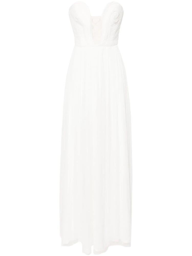 Ana Radu U-neck strapless tulle gown - White Cover