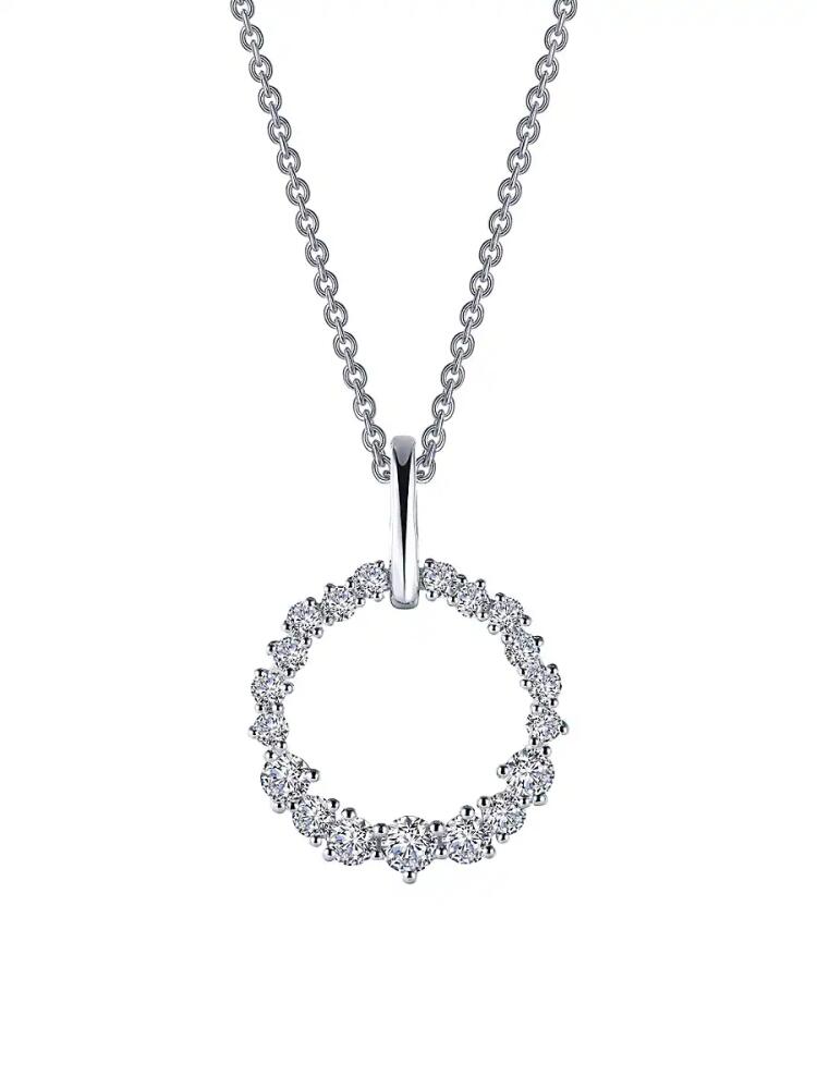 Lafonn Women's Classic Platinum Plated Sterling Silver & Simulated Diamond Pendant Necklace Cover