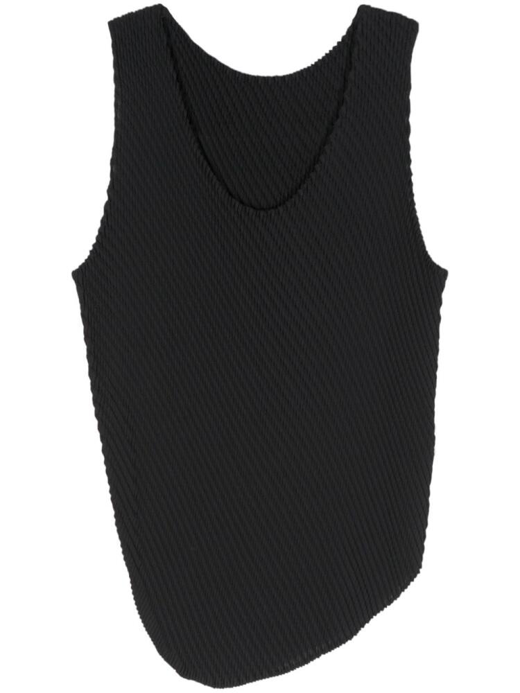 Pleats Please Issey Miyake plissé-effect tank top - Black Cover