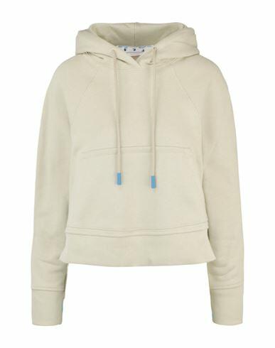 Off-white Monogram Crop Hoodie Woman Sweatshirt Green Cotton Cover