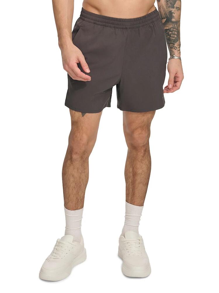 DKNY Men's Hybrid Standard Fit Volley Shorts - Charcoal Cover