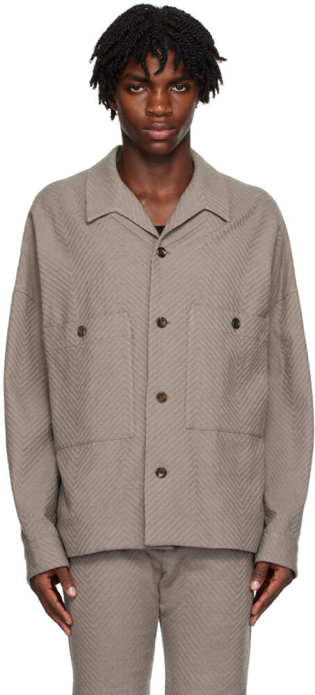 ATTACHMENT Gray Pocket Jacket Cover