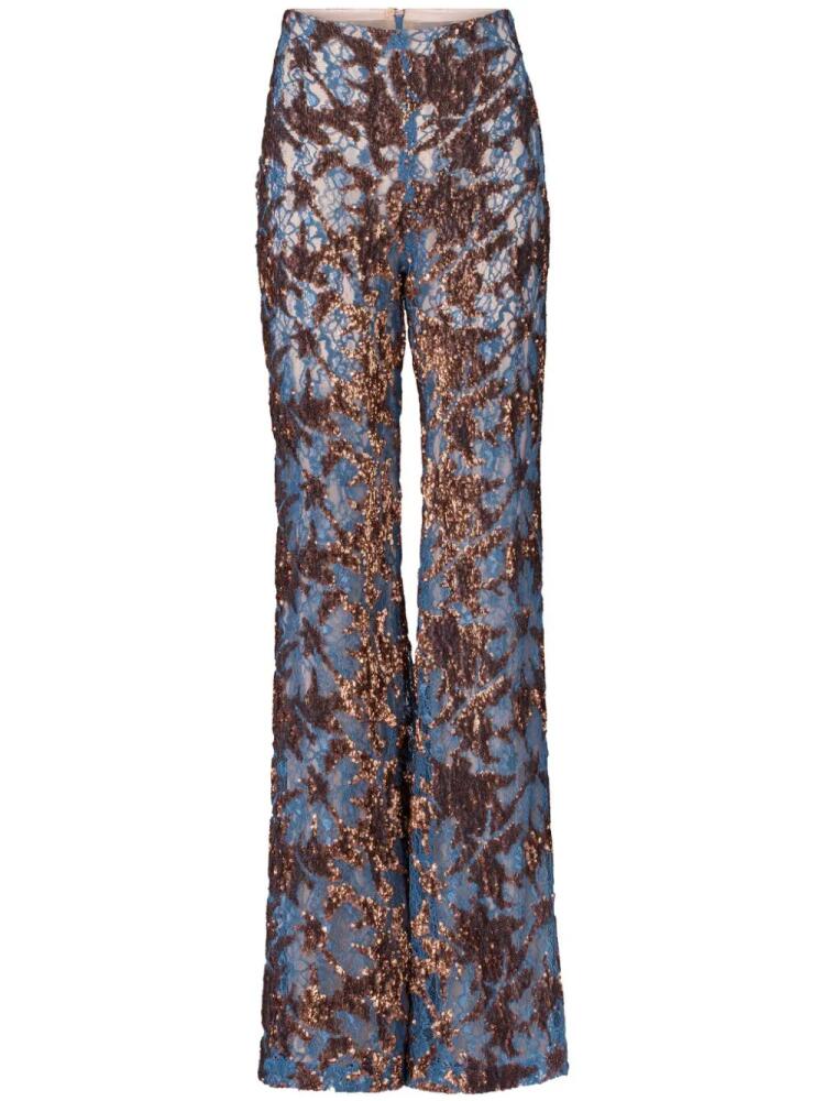 Silvia Tcherassi Avellino flared trousers - Blue Cover