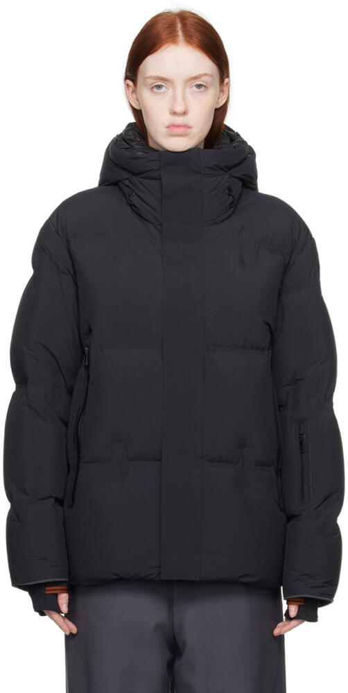 ZEGNA Black Quilted Down Jacket Cover