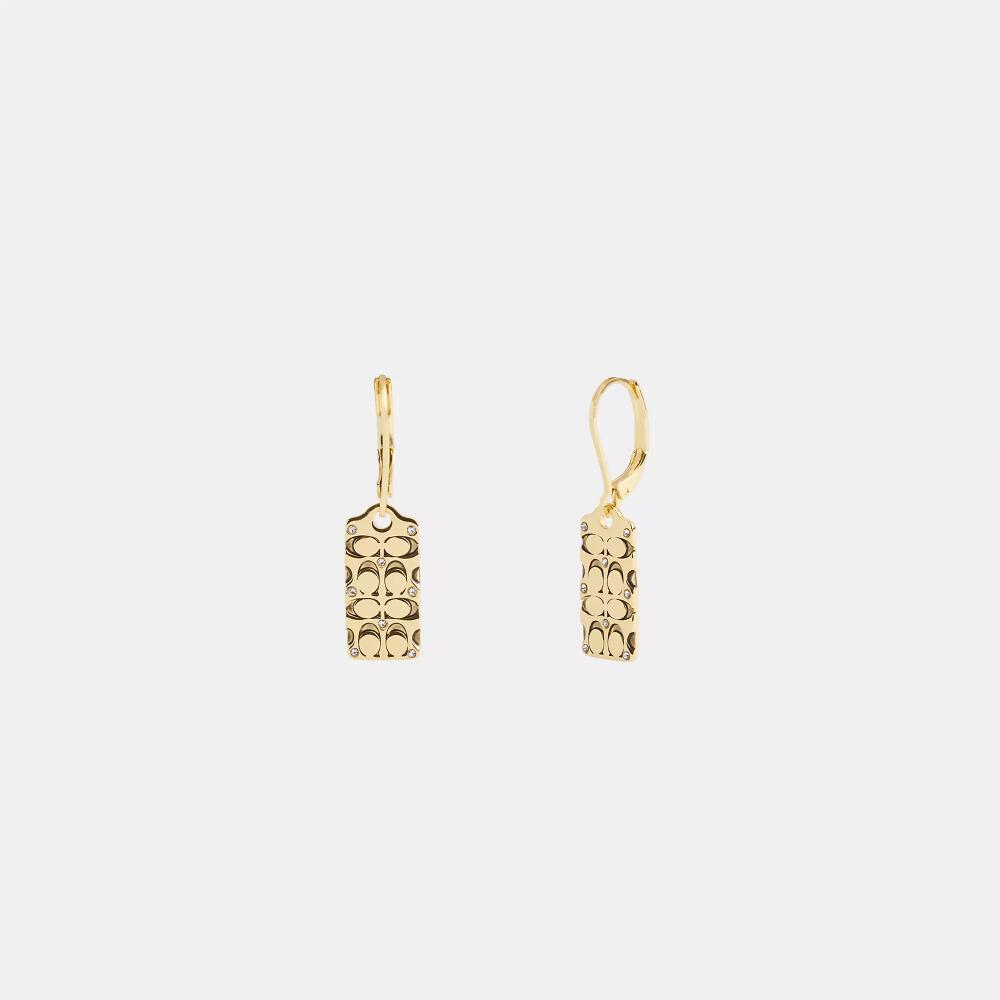 Coach Quilted Signature Drop Earrings Cover