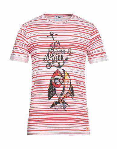 Displaj Man T-shirt Red Cotton Cover