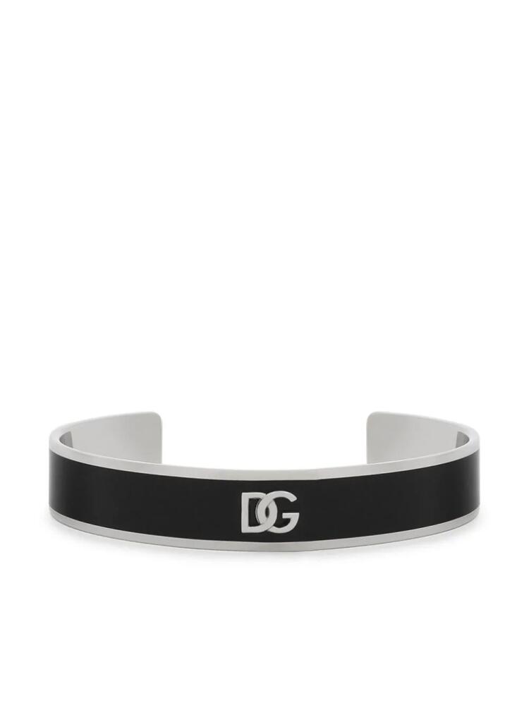 Dolce & Gabbana DG-logo cuff bracelet - Black Cover