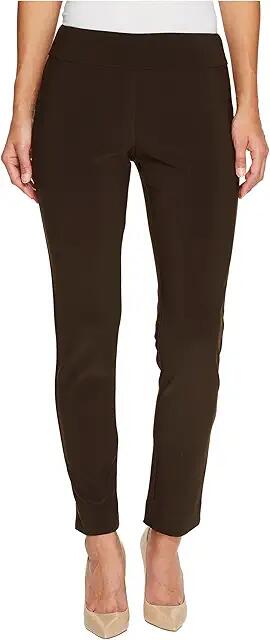 Krazy Larry Microfiber Long Skinny Dress Pants (Brown) Women's Dress Pants Cover