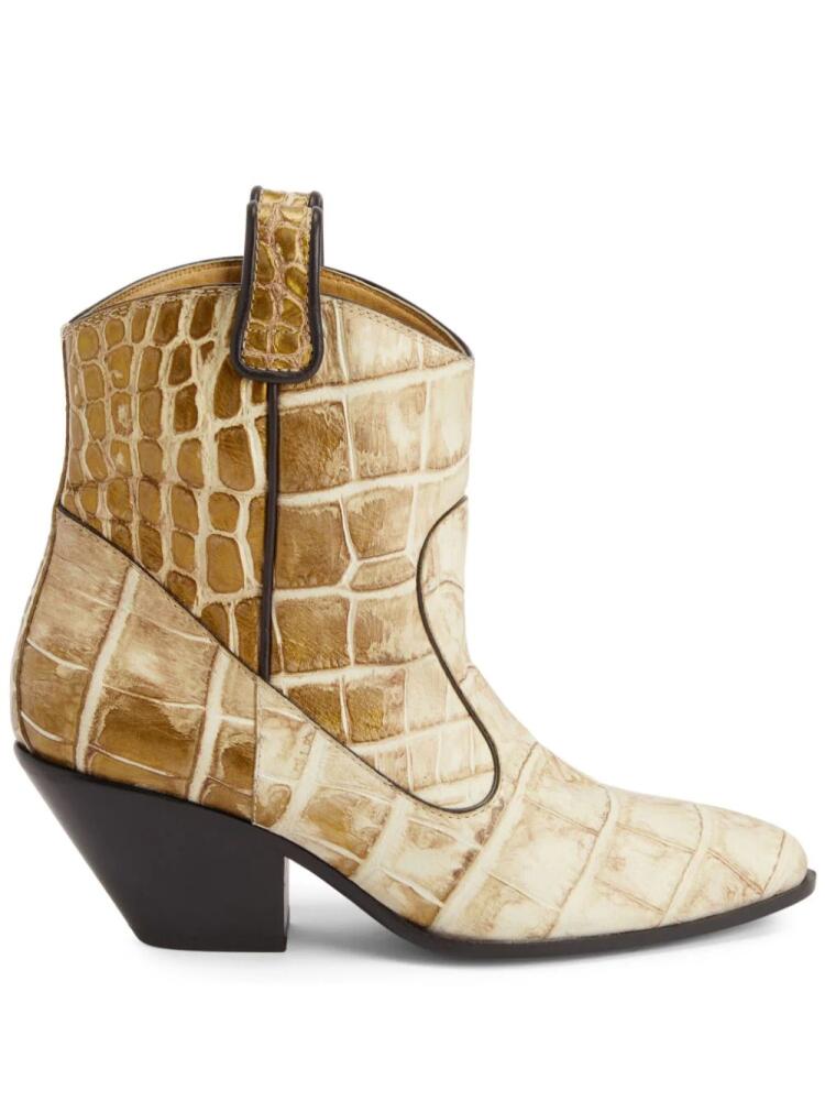 Giuseppe Zanotti Elna 55mm leather boots - Neutrals Cover