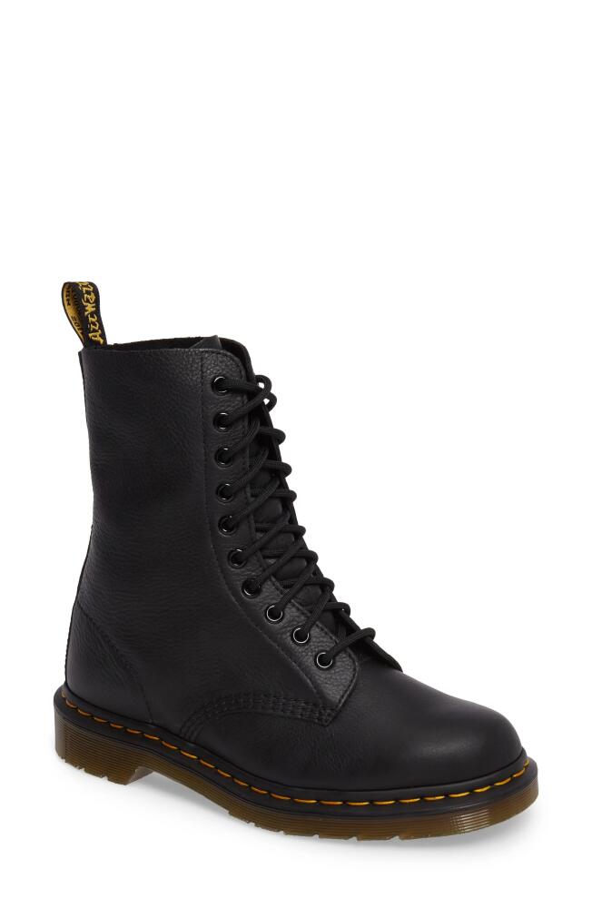 Dr. Martens 1490 Lace-Up Boot in Black Virginia Leather Cover