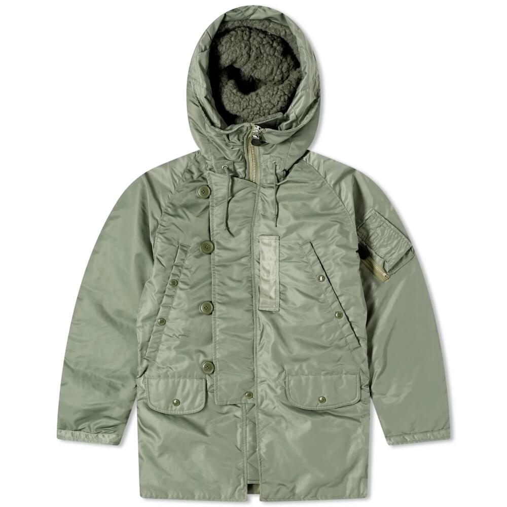 Beams Plus Men's MIL Type N-3B Down Jacket in Sage Cover