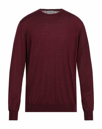 Ferrante Man Sweater Burgundy Wool, Silk Cover