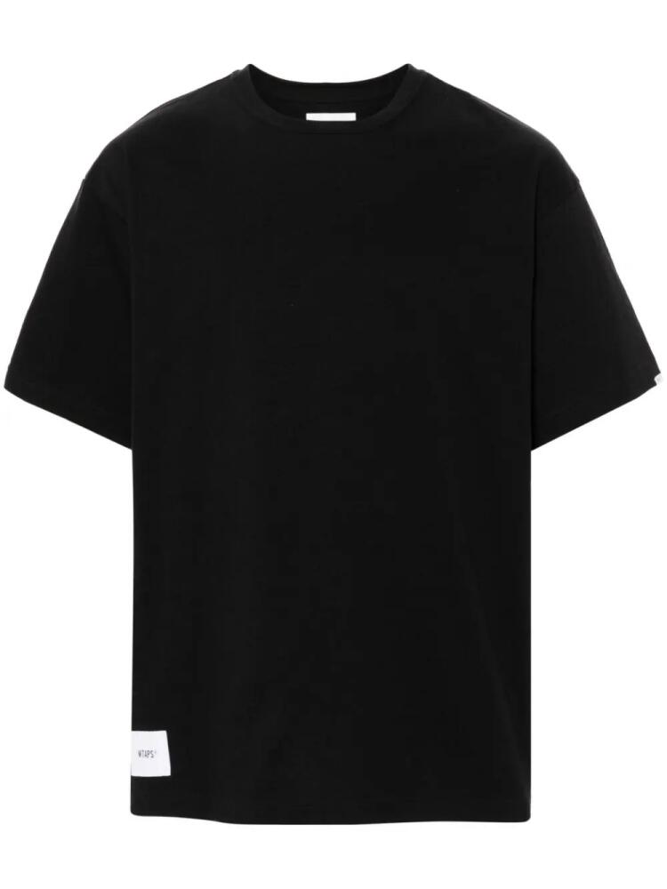 WTAPS logo-appliqué cotton T-shirt - Black Cover