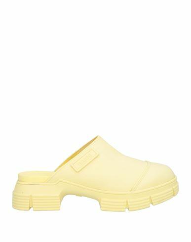 Ganni Woman Mules & Clogs Yellow Rubber Cover