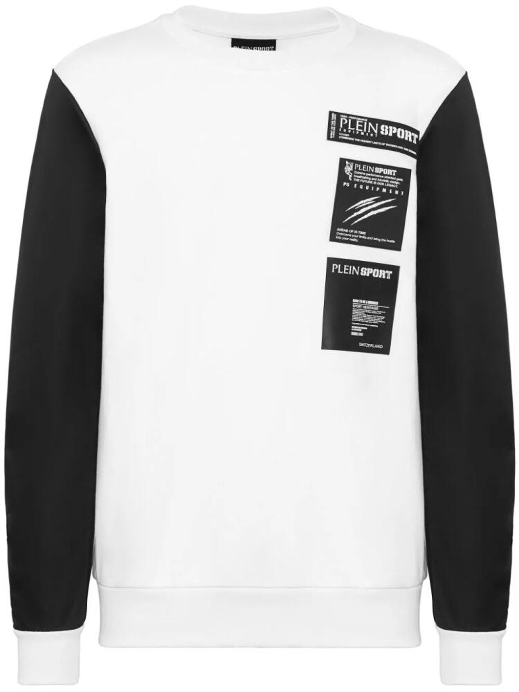 Plein Sport logo-appliqué sweatshirt - White Cover