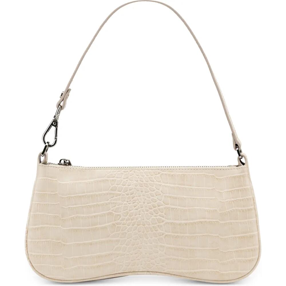 JW PEI Eva Croc Embossed Faux Leather Convertible Shoulder Bag in Ivory Croc Cover