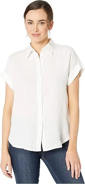 LAUREN Ralph Lauren Linen Dolman-Sleeve Shirt (White) Women's Clothing Cover