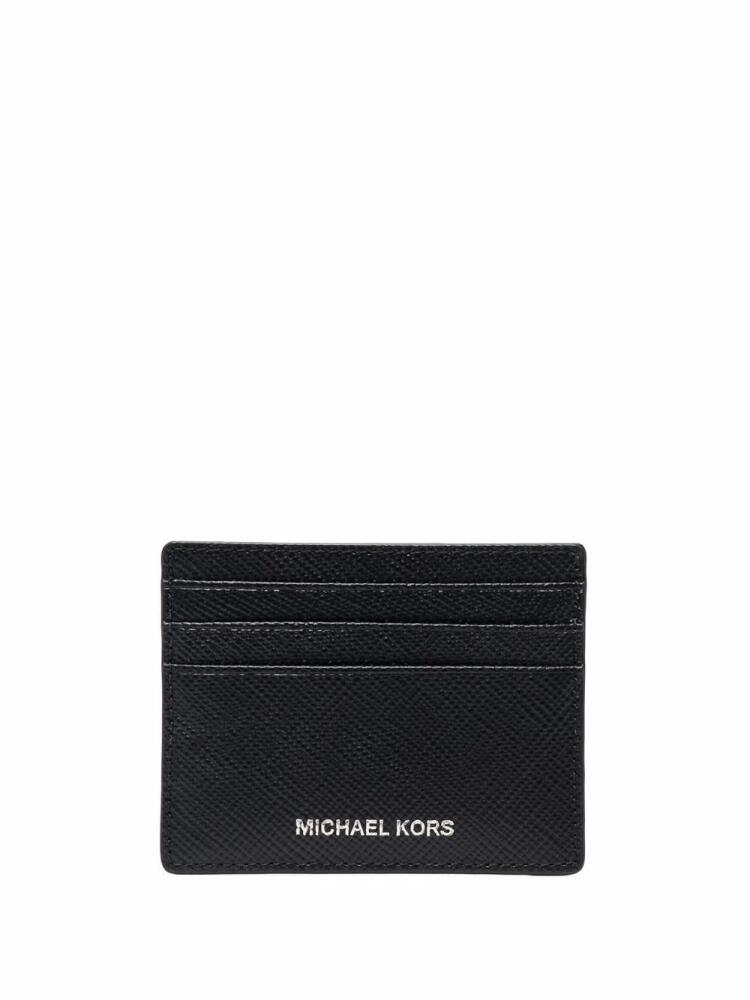 Michael Michael Kors logo-print leather card wallet - Black Cover