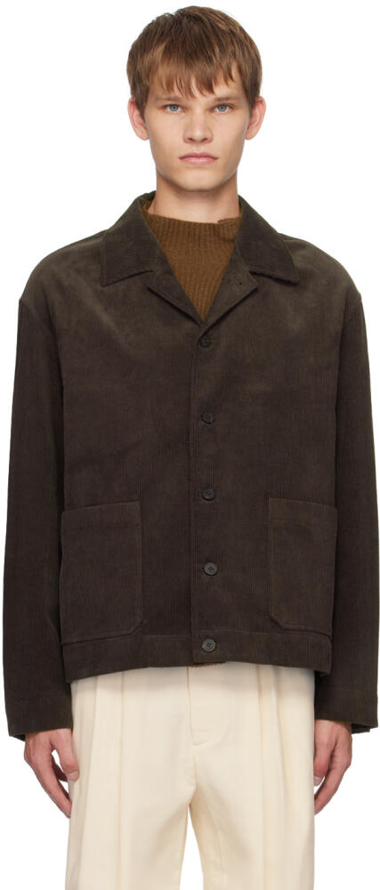 LE17SEPTEMBRE Brown Button Jacket Cover