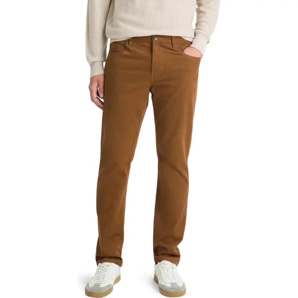 Vince Dylan Slim Fit Peached Stretch Cotton Pants in Vicuna Cover