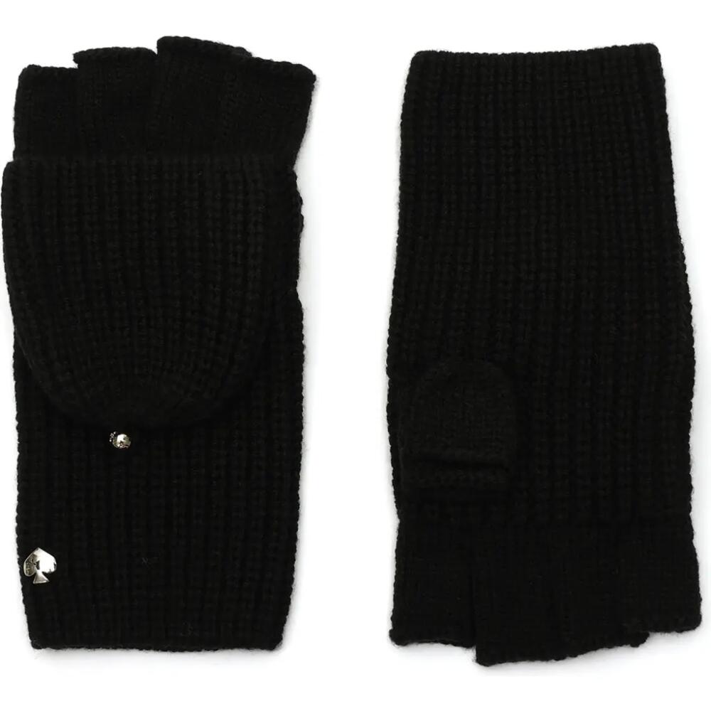 Kate Spade New York spade pop top convertible gloves in Black Cover