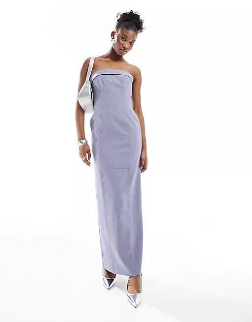 Extro & Vert bandeau maxi dress in slate gray Cover