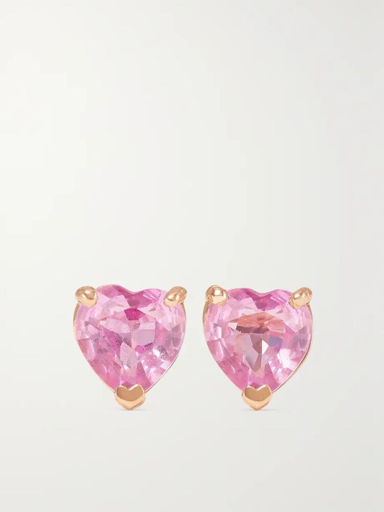 SHAY - 18-karat Rose Gold Sapphire Earrings - Pink Cover