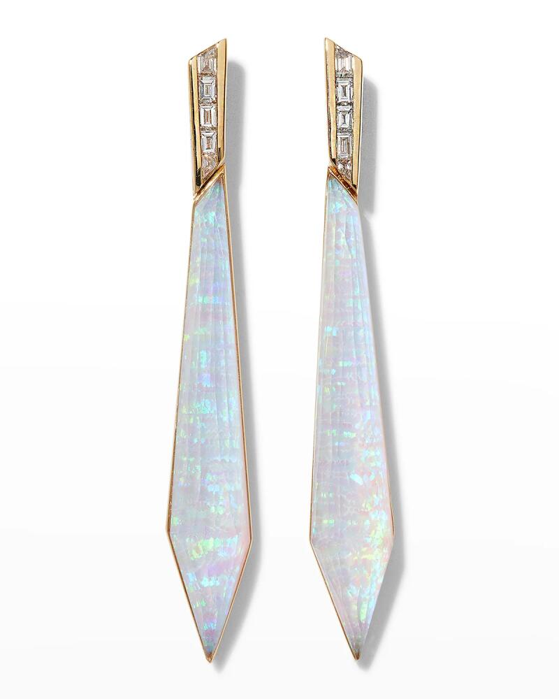 Stephen Webster Stiletto Earrings with White Opalescent Quartz Cover