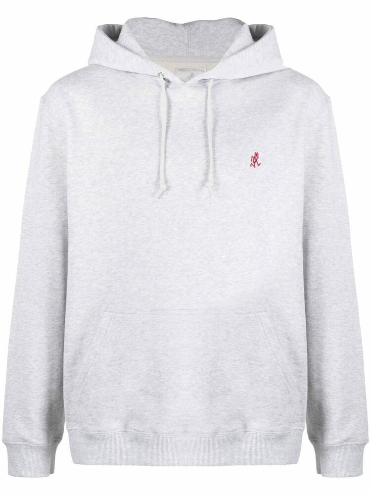 Gramicci logo-embroidered cotton hoodie - Grey Cover