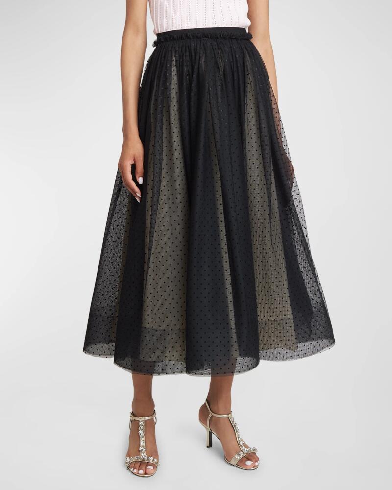 Erdem Swiss Dot Tulle Full Midi Skirt Cover