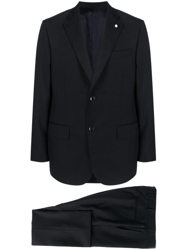 LUIGI BIANCHI MANTOVA single-breasted virgin-wool suit - Blue Cover