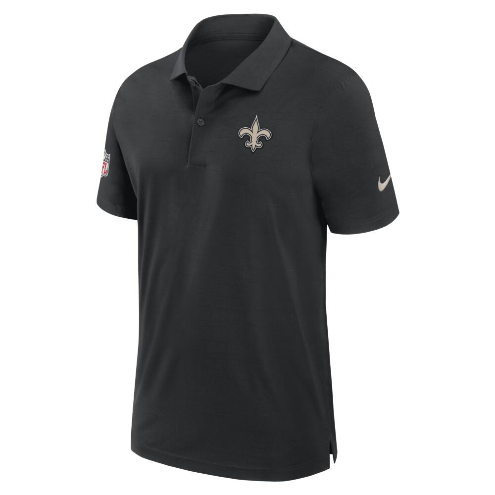 New Orleans Saints Sideline Nike Men's Dri-FIT NFL Polo in Black Cover