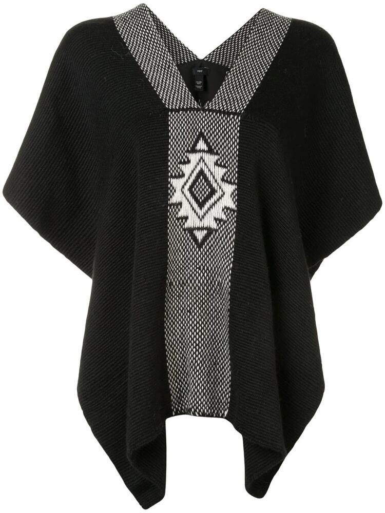 VOZ Estrella knitted poncho - Black Cover