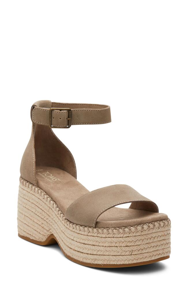 TOMS Laila Espadrille Platform Sandal in Natural Cover