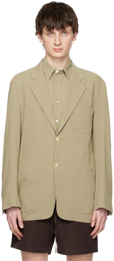 AURALEE Khaki Viyella Blazer Cover